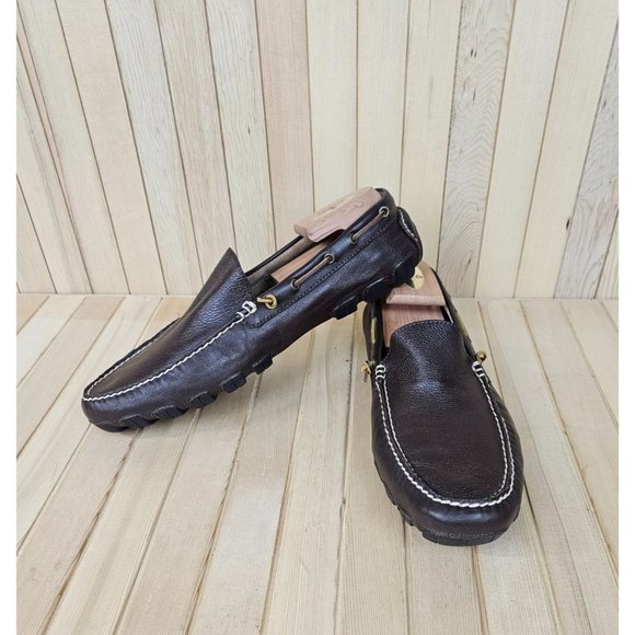 Polo Ralph Lauren Men\'s Arkley Slip On Dark Brown Leather Loafer Shoes main image 11
